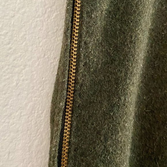 Modern Vintage Embroidered Leather & Wool Skirt - Picture 6 of 6